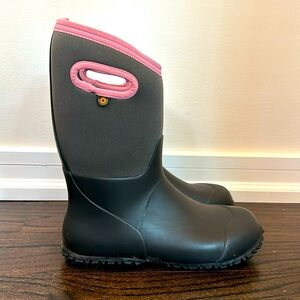 Bogs York Solid Boots | Youth size 6 | pink grey